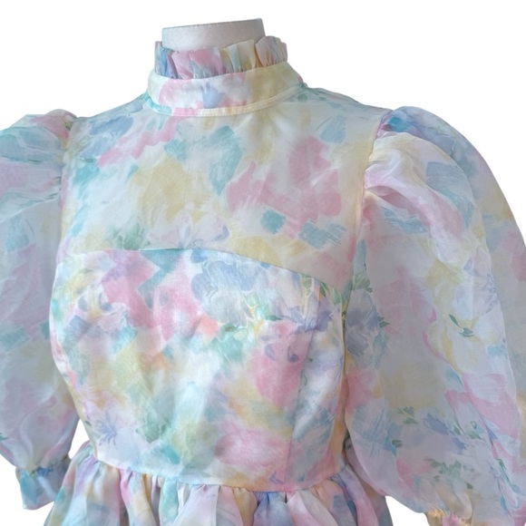 Selkie Royal Puff Dress in Pastel Sweetcorn size M - Picture 15 of 17